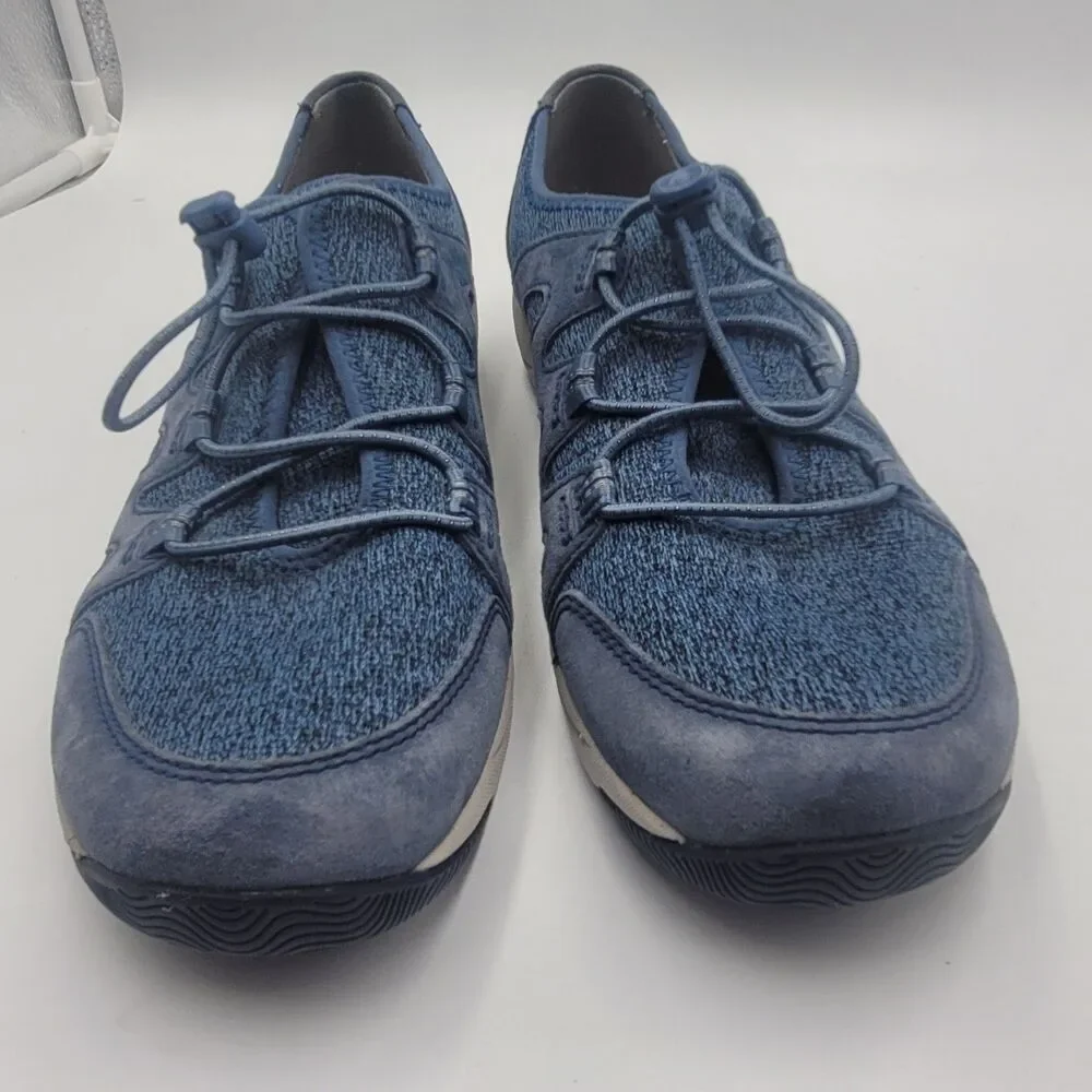 Dansko Holland Comfort Sneakers Blue Suede Leather Fabric Comfort Women's Size 8